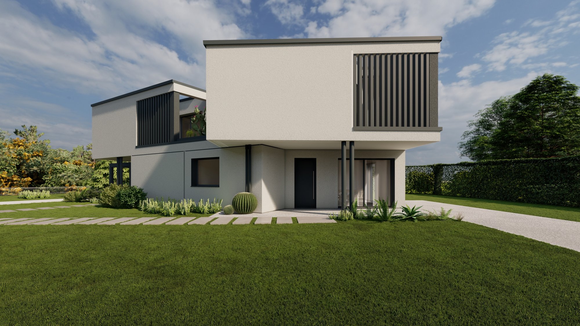 struttura in acciaio Y UNO per casa NZEB