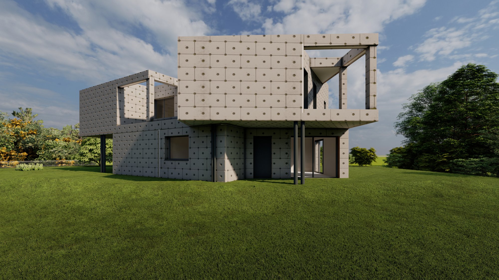 struttura in acciaio Y UNO per casa NZEB