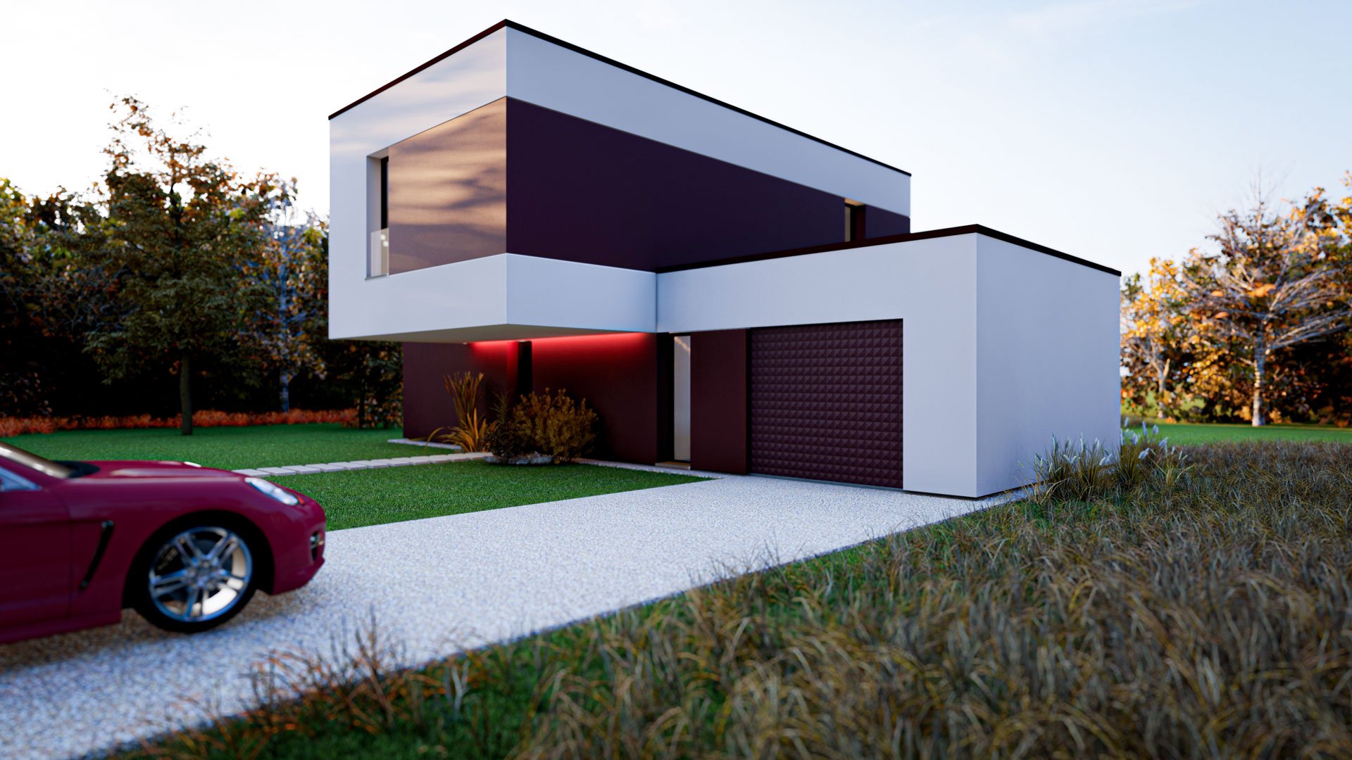 Casa a due piano con struttura in acciaio tiles Y-UNO (5)